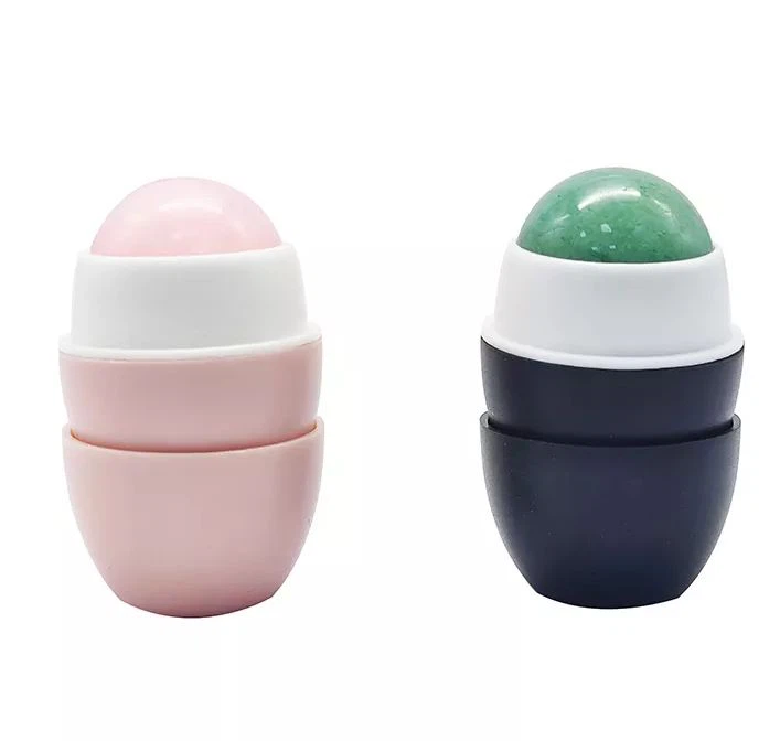 4- nan -1 Facial Wouj Blue Limyè Terapi Skincare Wand elektrik Jade roulo mete