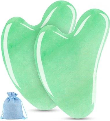 2 pake natirèl Jade Stone Guasha Zouti